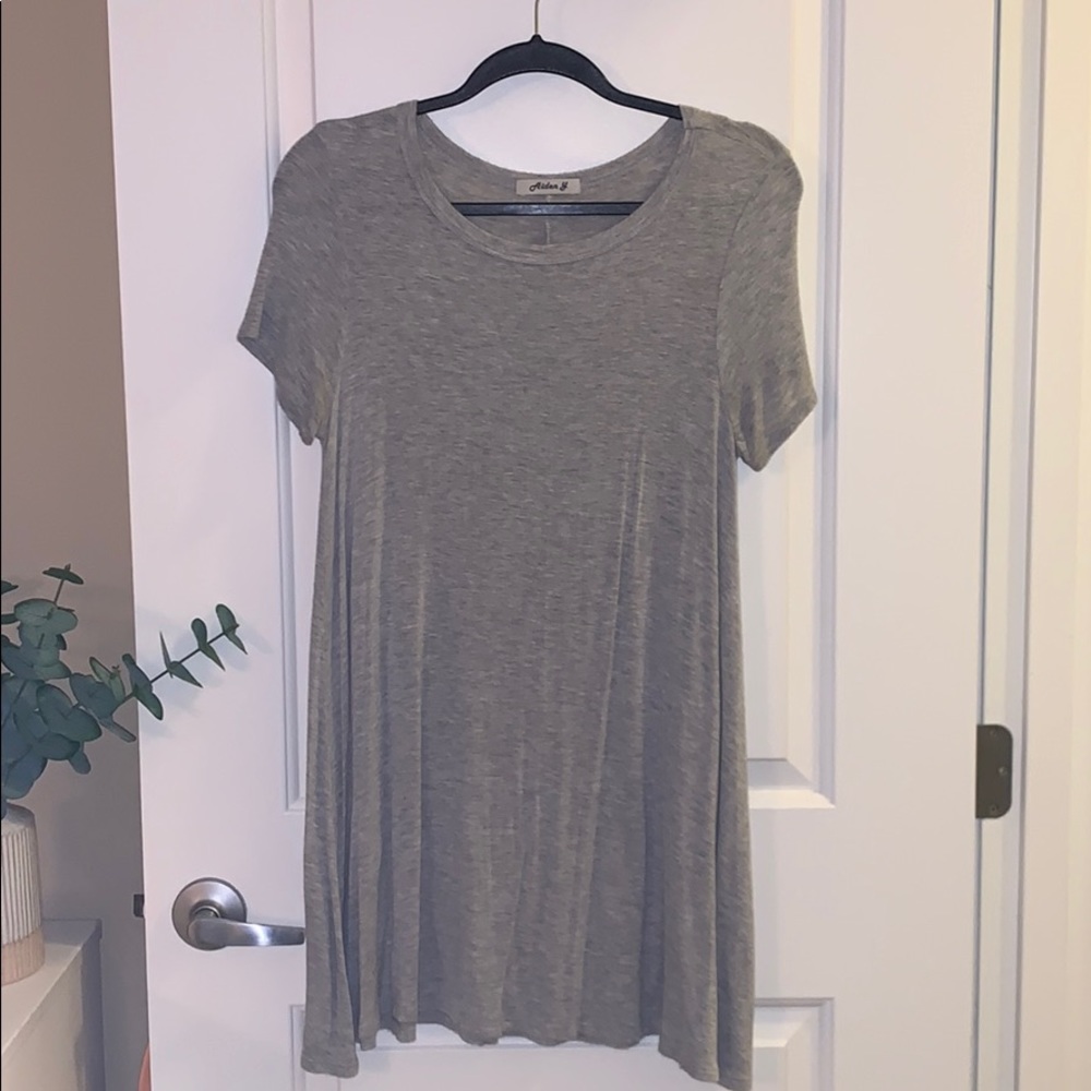 Gray T-shirt dress
